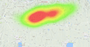 OLHZN-7 Weather Balloon Flight Prediction #6 Heatmap