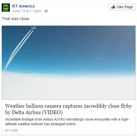 Extreme flyby: Weather balloon has close call with Delta Airbus (VIDEO)