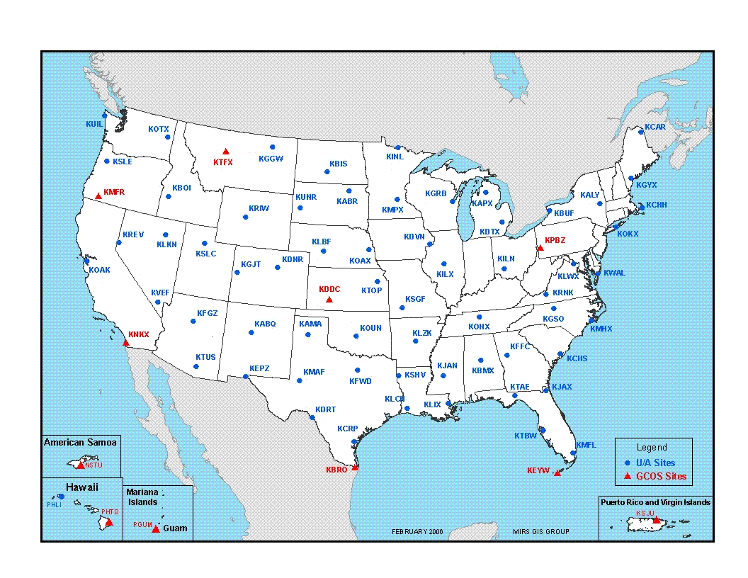 NWS Weather Balloon Launch Sites