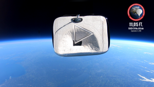 OLHZN-20 Just Dustin YouTube Play Button to Space