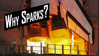 What were the sparks under the Space Shuttle before launch?