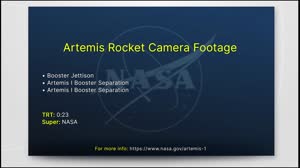 Artemis I Rocket Camera Footage of Ascent