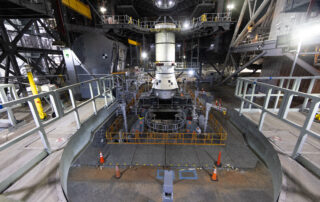 nasa-stacks-first-artemis-ii-segment-on-mobile-launcher