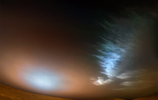 Ice Clouds over a Red Planet