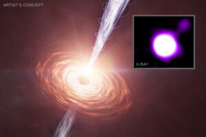 nasa’s-chandra-sees-surprisingly-strong-black-hole-jet-at-cosmic-“noon”