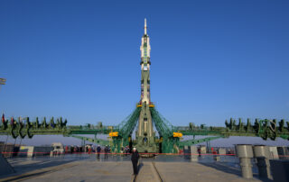 soyuz-rocket-rolls-out-as-cygnus-parks-away-from-station