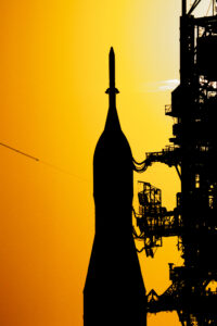 NASA’s Artemis II SLS Rocket and Orion Spacecraft at Launch Pad 39B