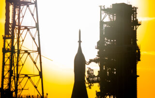 NASA’s Artemis II SLS Rocket and Orion Spacecraft Arrives at Launch Pad 39B