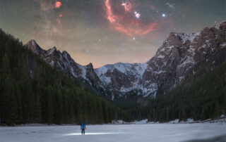 Orion’s Treasures over Snowy Mountains