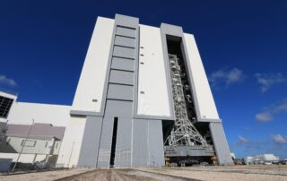 nasa’s-mobile-launcher arrives at-vehicle-assembly-building 