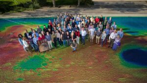 odyssey-team-celebrates-on-a-global-map-of-mars