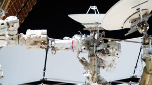 astronauts-anil-menon-and-sophie-adenot-on-spacewalk